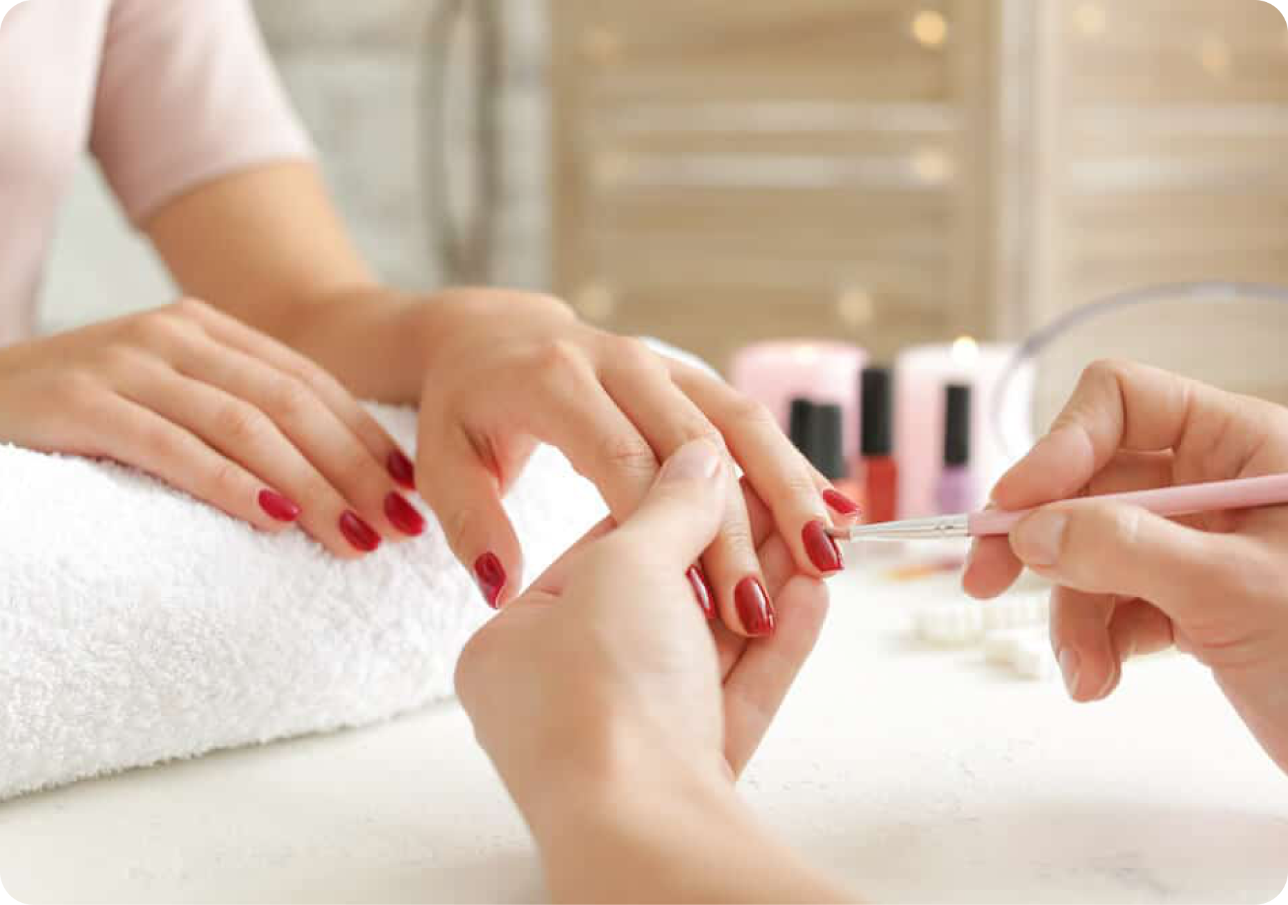 Salon service in progress